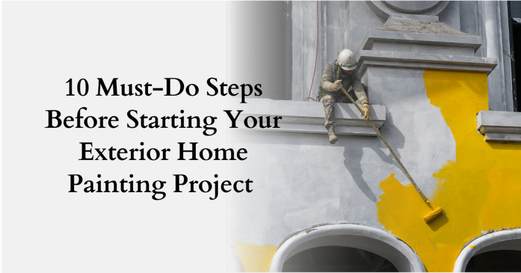 essential steps before painting by house outside